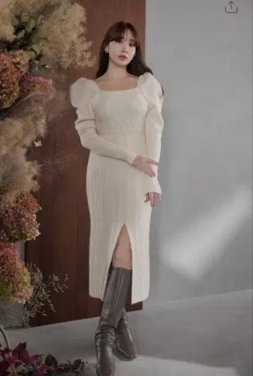 Her lip to Bambina 케이블 니트 드레스