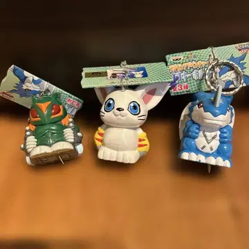 디지몬 02 음성 키링 전 3종 컴프 세트