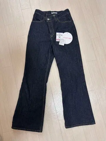 DISCOAT US 코튼 데님 세미 플레어 팬츠 M