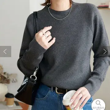 리브 하이넥 풀오버 택 포함