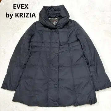 EVEX by KRIZIA 다운코트 여배우 옷깃 블랙 40