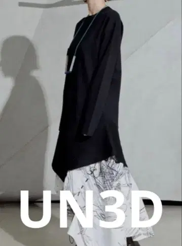 UN3D 비대칭 리브 긴팔 상의