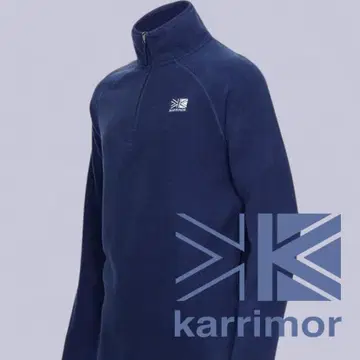 빅 사이즈 카리머 마이크로 플리스 하프 지퍼 자켓 네이비