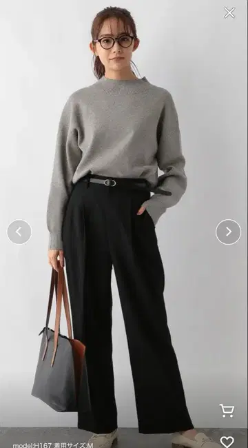 GLOBAL WORK 멜티 스탠드 슬릿 풀오버 미사용 새상품 그레이