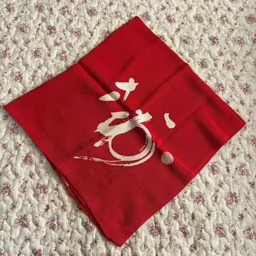 빨간색 실크 보자기 70cm x 70cm