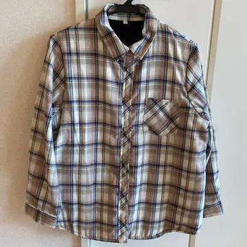 충전솜 속기모 체크 긴팔 셔츠