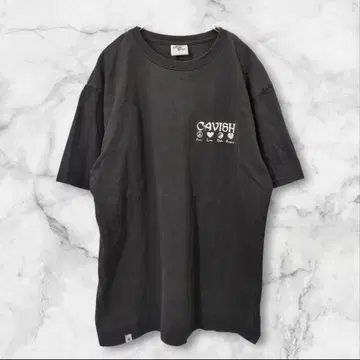 Cavish 카비시 양면 프린트 T셔츠 블랙