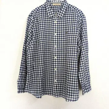 3L 크로커다일 긴팔 체크 블라우스 셔츠