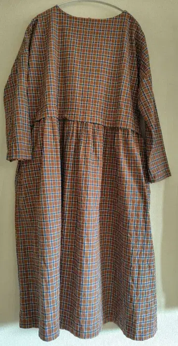 ichi 이치 체크 무늬 긴팔 원피스 SM2