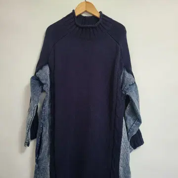 스콧 클럽 야마다 데님 x 니트 원피스 F