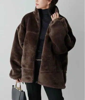 GALLARDAGALANTE 개럴개런트 네이비 보아 블루종 브라운