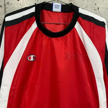 새상품 Champion 챔피온 롱 슬리브 게임 셔츠 빨간색 프린트