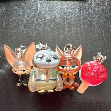 주토피아 캐릭터 키링 4체 세트