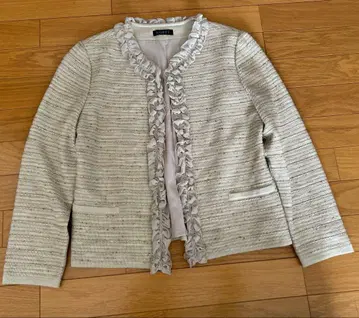 KORET 자켓 가디건 베이지 노카라 프릴