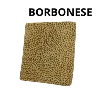 BORBONESE 접이식 지갑 브라운 계열 천연 가죽 인기 경량