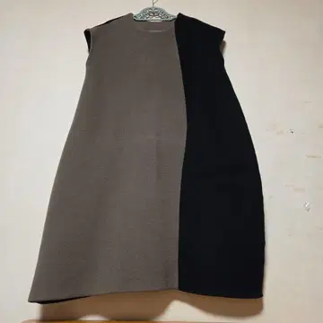 오더 제품 두꺼운 원단 따뜻한 코쿤 실루엣 원피스