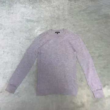 새상품급 INDIVI 리브 편직 스웨터 사이즈 38 라이트 그레이