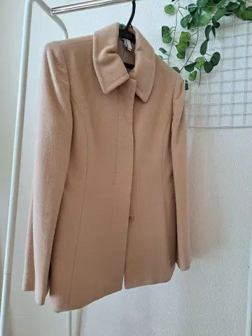 베이지 울 혼방 자켓