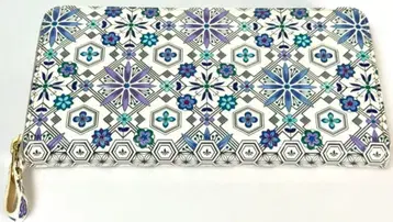 새상품 아사쿠사 문고 기하학 패턴 장지갑 박스 포함 정가 22,800엔