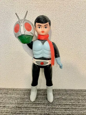 컨디션 최상 당시물 구 반다이 가면라이더 중기 표준 사이즈 소프트 비닐