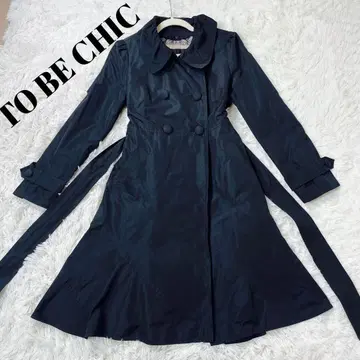 TO BE CHIC 트렌치코트 더블 브레스트 A라인 프릴