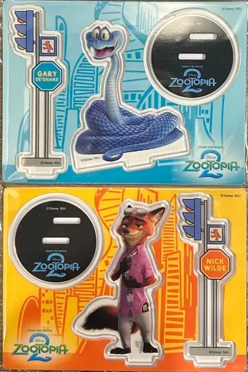 주토피아 아크릴 스탠드 2개 세트 닉 와일드