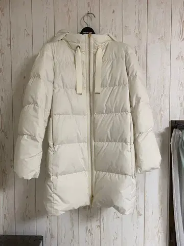 ANAYI 후드 부착 다운 하프 코트 38호