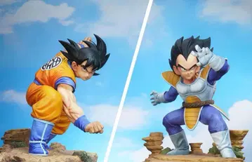 드래곤볼 레진 키트 손오공 베지터 피규어