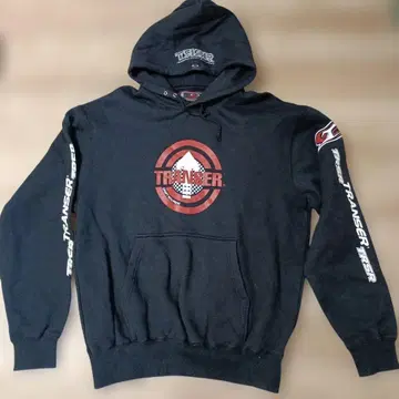 미사용 구제 의류 TRANSER 후드 부착 후드티 블랙