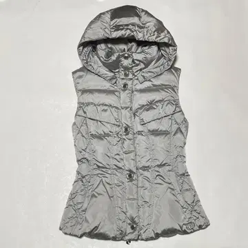 cby 다운 베스트 퀼팅 광택 실버 치바이 시이비와이