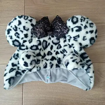 디즈니 팬캡 레오파드 무늬 화이트