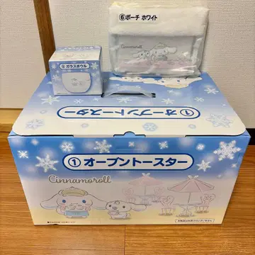 시나모롤 뽑기 오븐 토스터 유리 보울 파우치 화이트