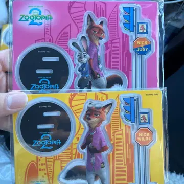 주토피아2 HAPPY 복권 G상 아크릴 스탠드 2개 세트