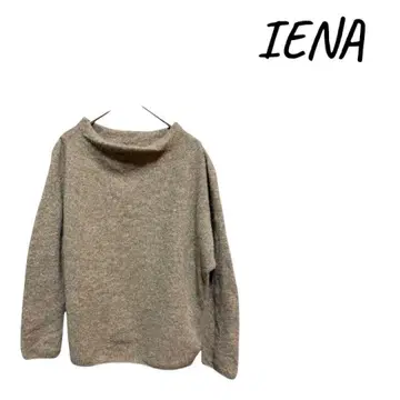 IENA 오프숄더 브라운 그레이 스웨터