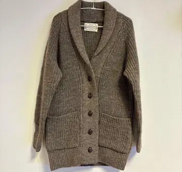 노리즈 브라운 니트 가디건 숄카라