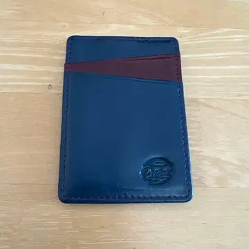 가죽 슬림 카드 케이스 네이비