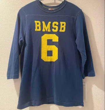 빔즈 보이 BMSB 7부 소매 T셔츠 네이비 새상품급