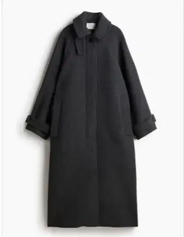 H&M 오버 사이즈 맥시 코트 다크 그레이