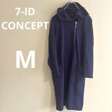 7-IDconcept 롱 후드티 네이비 후드 M