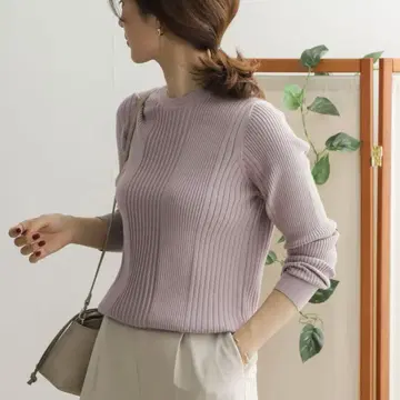 URABAN RESEARCH DOORS 리브 크루넥 니트