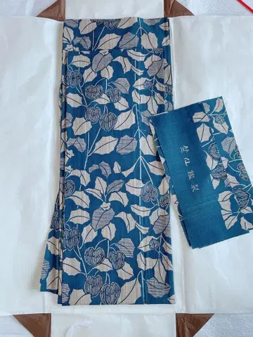 새상품 쥬센 유카타 오슈코몬 호오즈키(꽈리) 귀등(도깨비불) 기성복