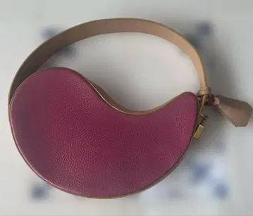 에트로 ETRO 핑크 가죽 콩 모양 핸드백 빈티지 레어