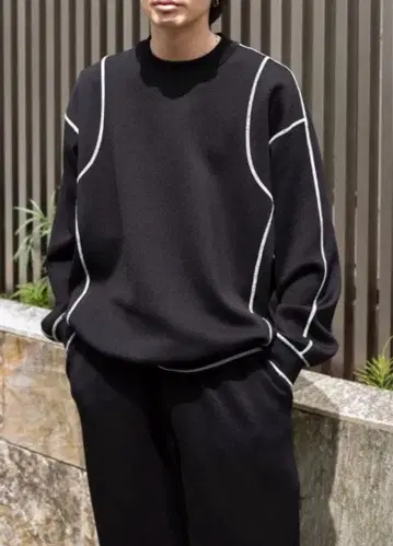 ssstein CUPRO BI COLOR COMBINED KNIT LS