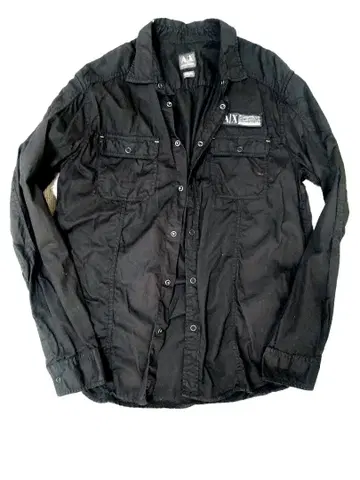 아르마니 블랙 긴팔 셔츠