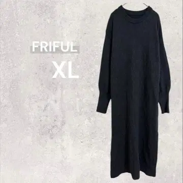 프리풀 쉬인 니트 원피스 스웨터 긴팔 롱 빅 사이즈 LL