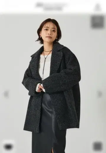 abahouse mavie [롱셀러] 더블 하프 피코트