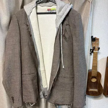 gdc free 후드 부착 자켓 브라운 그레이