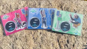 주토피아2 제일복권 아크릴 스탠드 프롭스 세 종류 세트