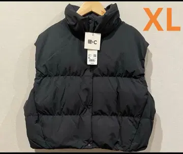 유니클로C 다운 크롭 베스트 블랙 XL 사이즈 UNIQLO
