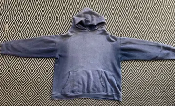 80s 빈티지 퍼플네이비 페이드 후드티 짧은 기장 M 상당